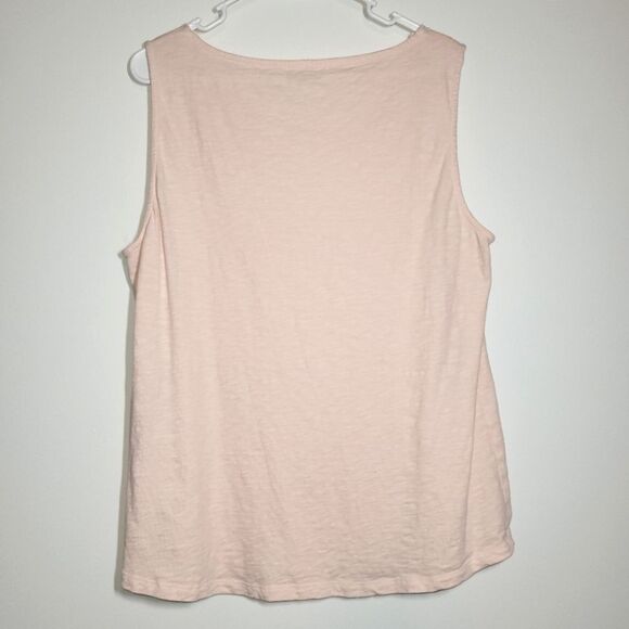 Talbots Pink Floral Neckline Sleeveless Top XL - Picture 5 of 8